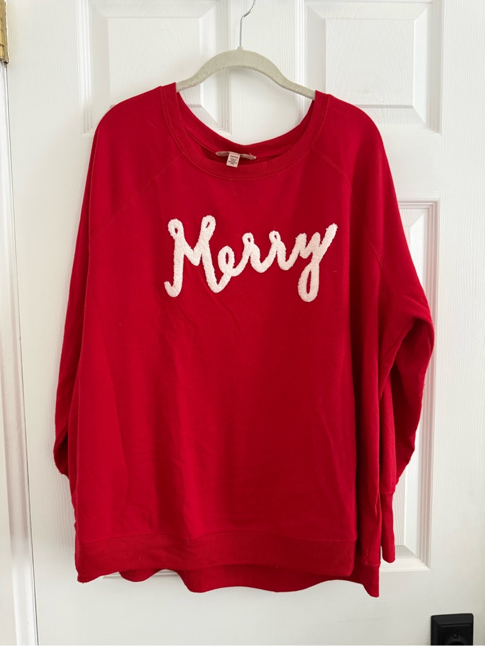 Philosophy Red "Merry" Holiday Sweatshirt Soft - 2X